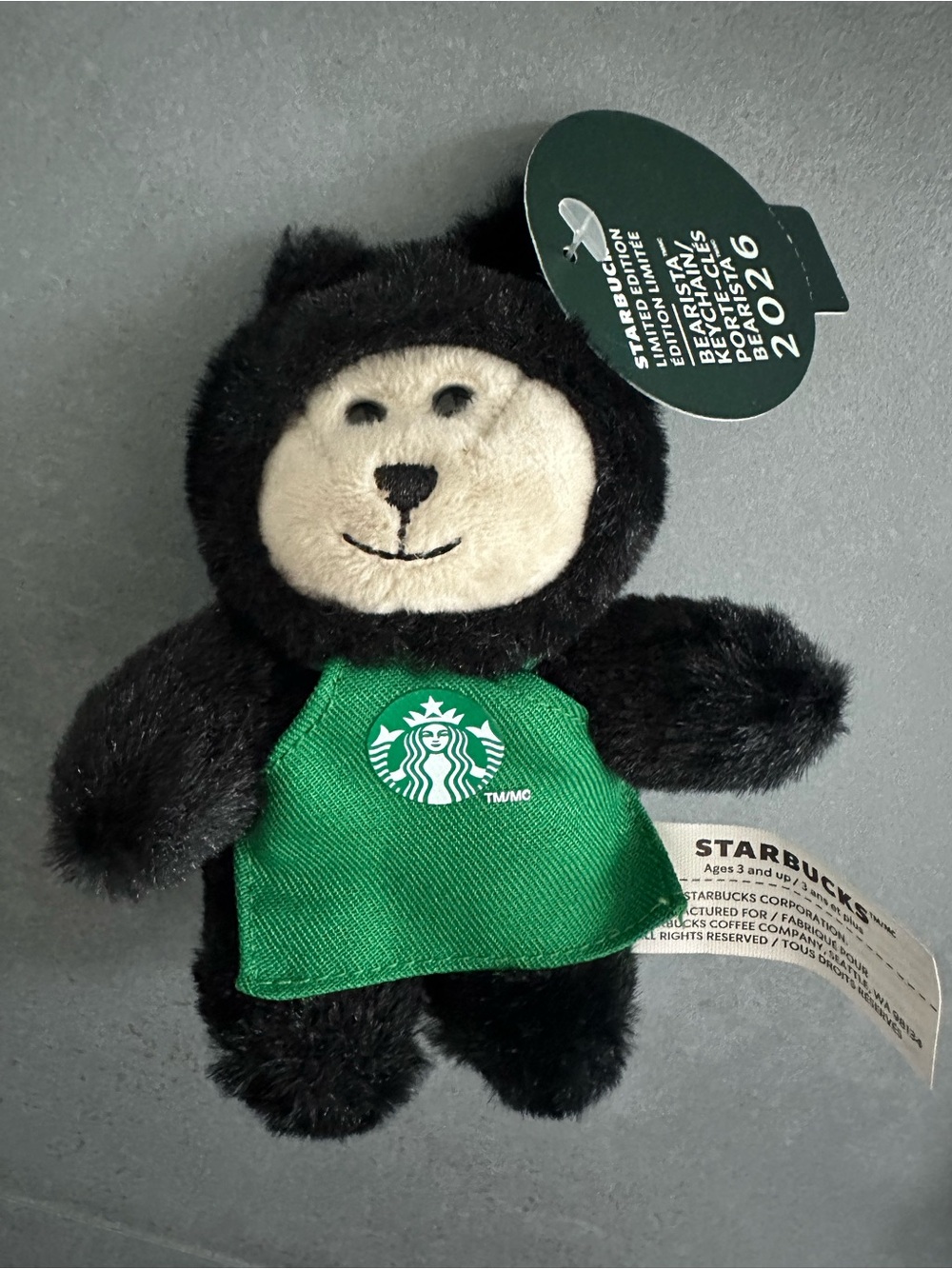 Starbucks Bearista Black Cat Keychain Limited Edition NEW
